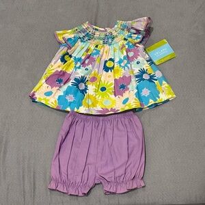 Velani Floral Baby bloomer set